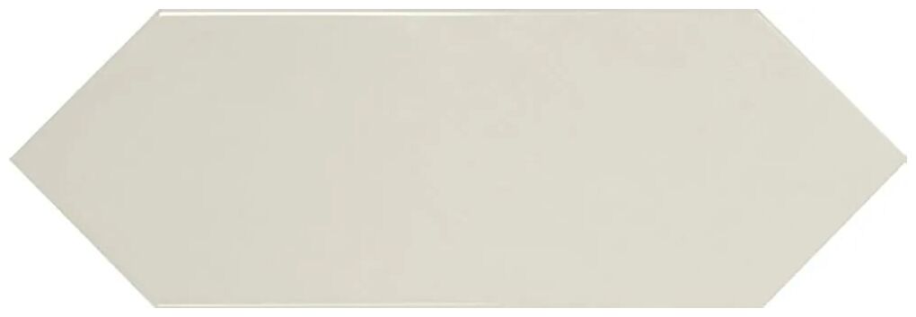 Heksagonalna płytka ścienna Picket Creme Brillo w kremowym kolorze z błyszcząca powierzchnia