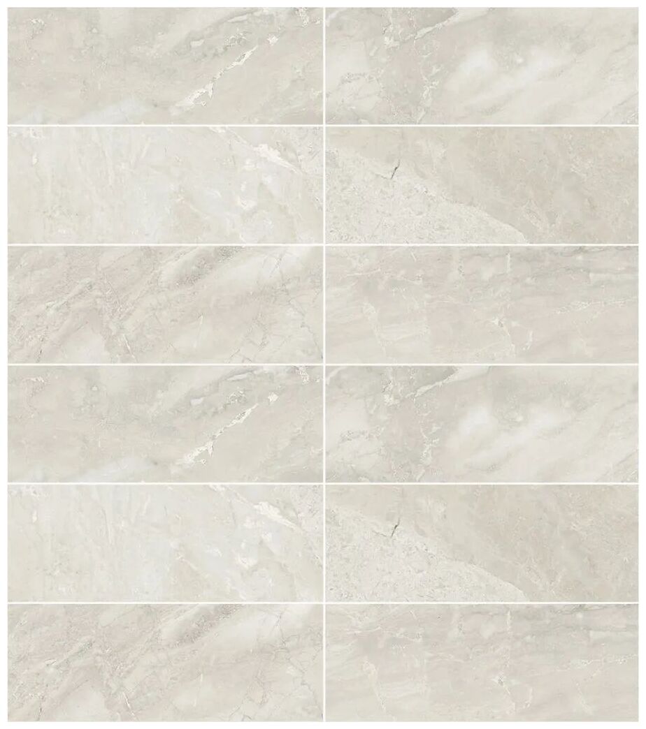 Imperial Bone Gloss płytka ścienna 15x40 z jasnym marmuropodobnym wzorem i błyszcząca powierzchnia - zdjęcie nr: 2