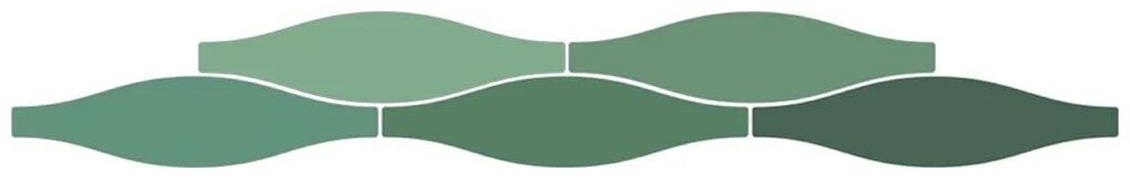 ribesalbes sailing wave emerald gloss płytka ścienna 7.5x30 - zdjęcie główne