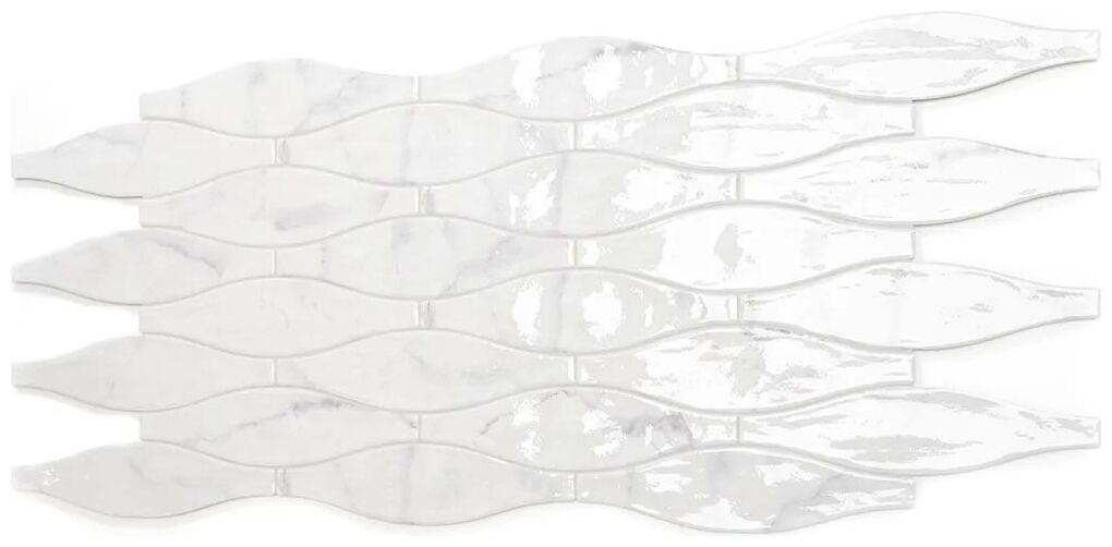 ribesalbes shaped marble wave carrara gloss płytka ścienna 7.5x30 - zdjęcie nr: 3