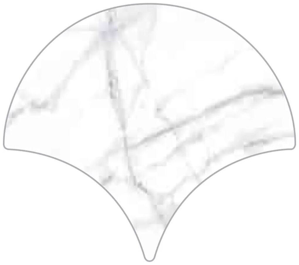 ribesalbes shaped marble drop carrara gloss płytka ścienna 15x17.3 - zdjęcie główne