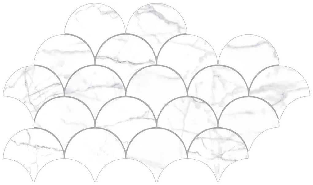 ribesalbes shaped marble drop carrara gloss płytka ścienna 15x17.3 - zdjęcie nr: 2