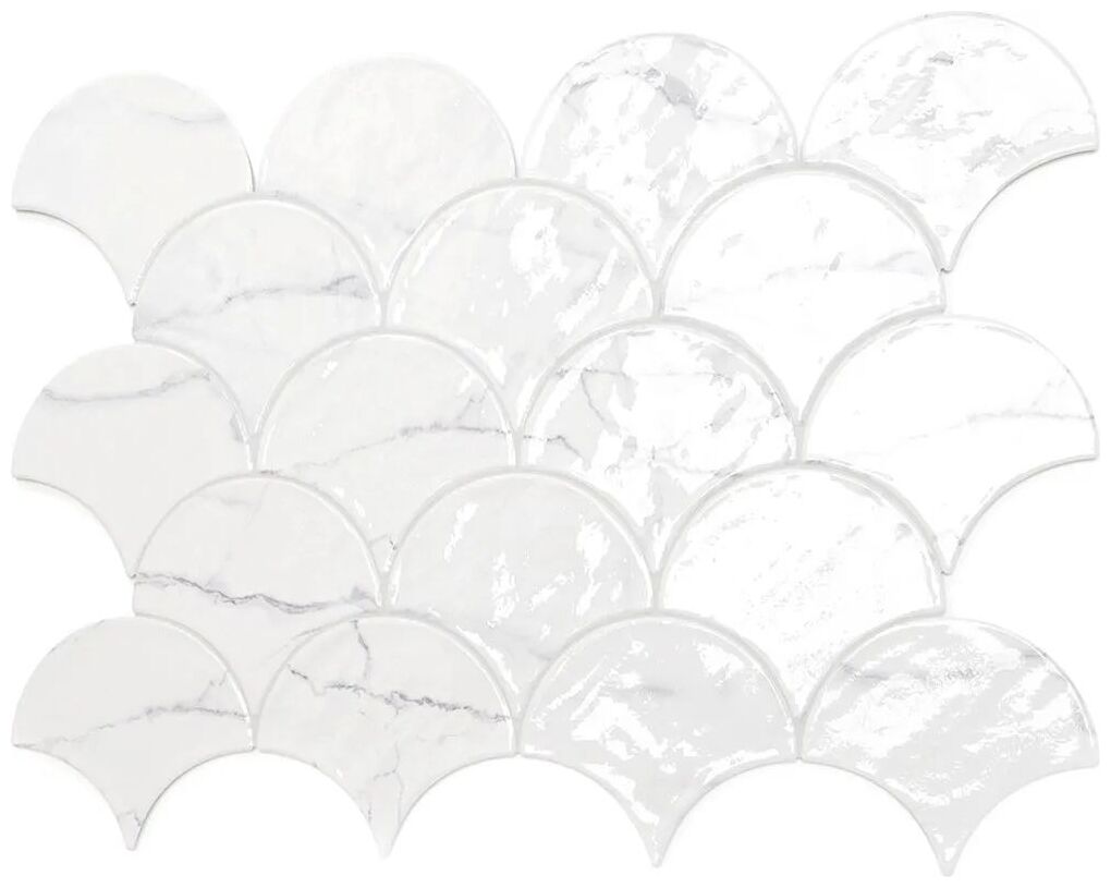 ribesalbes shaped marble drop carrara gloss płytka ścienna 15x17.3 - zdjęcie nr: 3