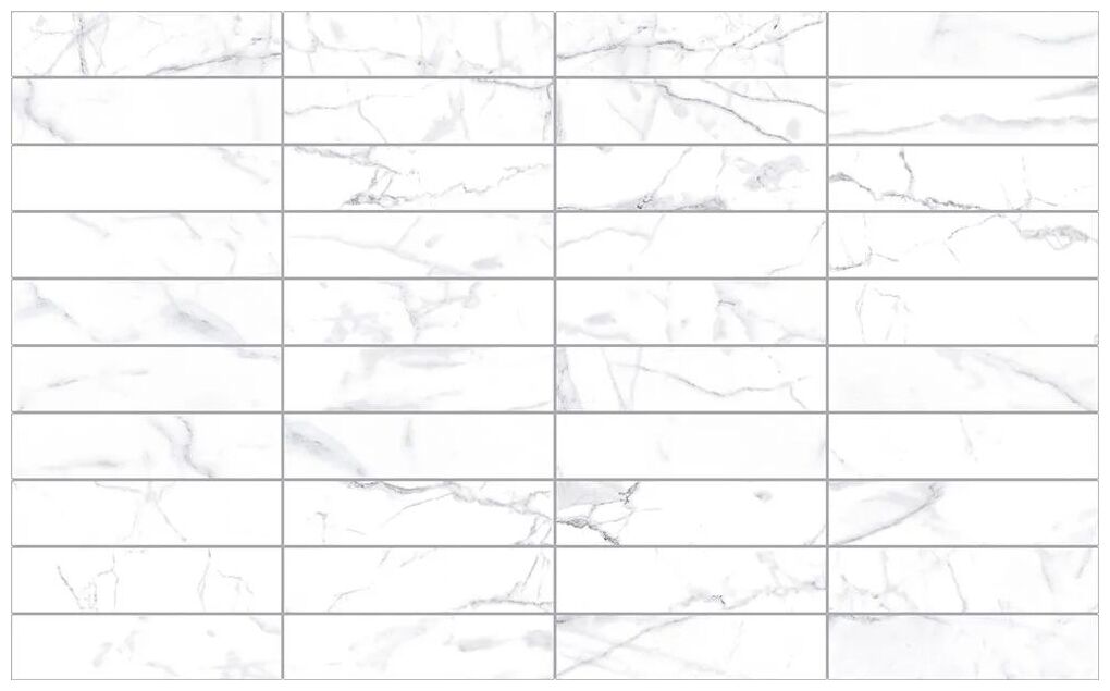 ribesalbes shaped marble carrara gloss płytka ścienna 6x25 - zdjęcie nr: 2