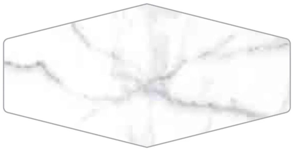 ribesalbes shaped marble hex carrara gloss płytka ścienna 10x20 - zdjęcie główne