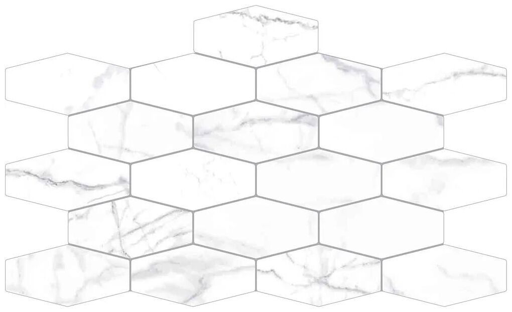 ribesalbes shaped marble hex carrara gloss płytka ścienna 10x20 - zdjęcie nr: 2