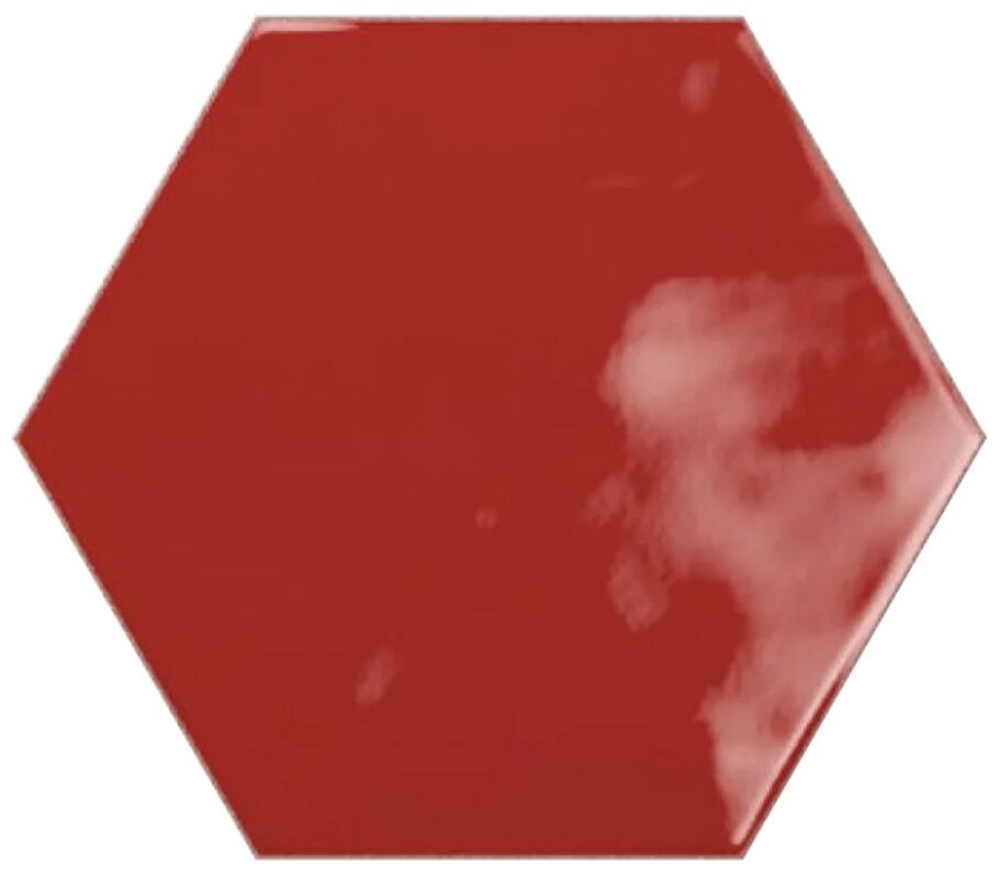 ribesalbes geometry red hex płytka ścienna 15x17.3 - zdjęcie główne