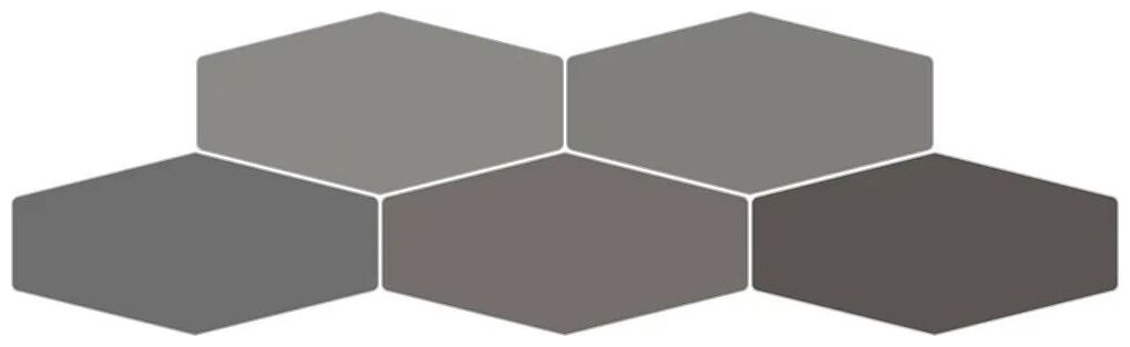 ribesalbes sailing hex dark grey gloss płytka ścienna 10x20 - zdjęcie główne