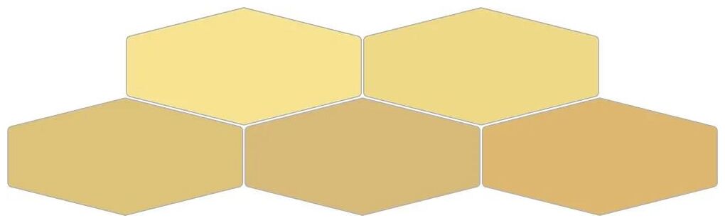 ribesalbes sailing hex mustard gloss płytka ścienna 10x20 - zdjęcie główne