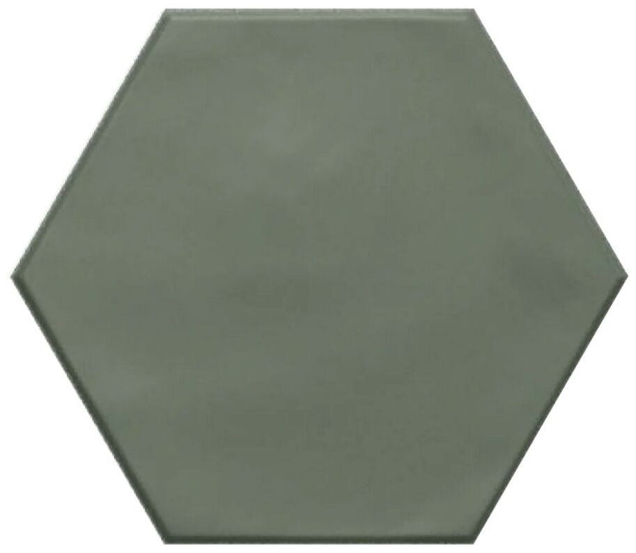 Matowy zielony gres Geometry Green matt HEX o heksagonalnym kształcie 15x17,3 cm