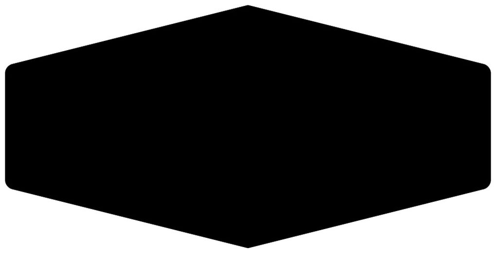 ribesalbes monochrome hex black gloss płytka ścienna 10x20 