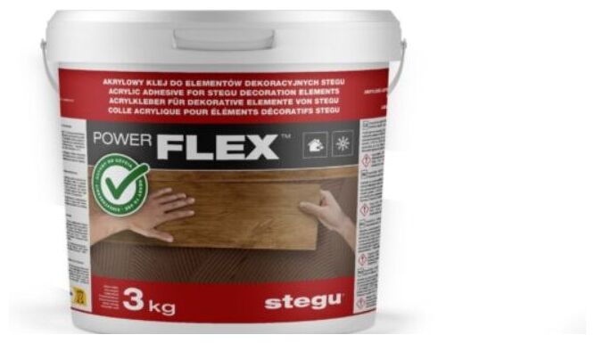 Klej Powerflex Brown do Elementow Dekoracyjnych 3KG w plastikowym wiaderku z uchwytem