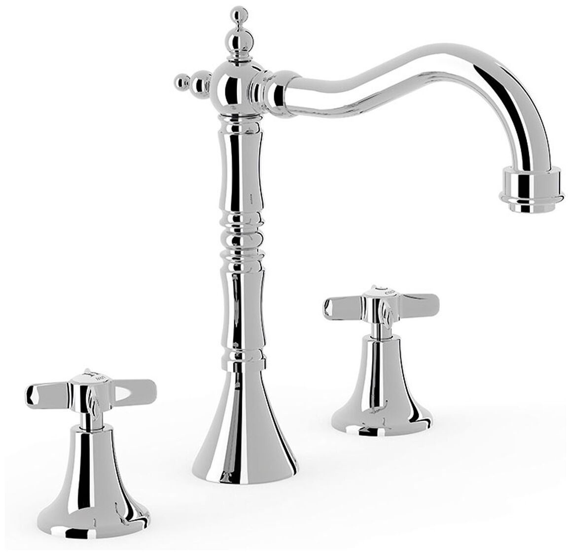 tres clasic bateria umywalkowa stojąca dwuuchwytowa chrom (24210501) 
