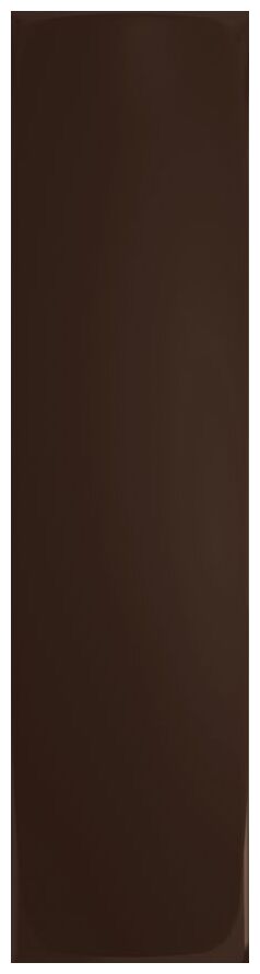 Błyszcząca płytka ścienna Tubądzin Groove Brown Gloss w odcieniu brązu 7,8x29,8 cm