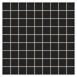 tubądzin pastel czarny mat mozaika kwadratowa 30.1x30.1 - zdjęcie główne