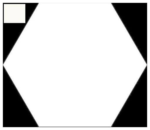 tubądzin cielo e terra super bianco geometry mat gres 19.2x22.1x0.6 - zdjęcie główne