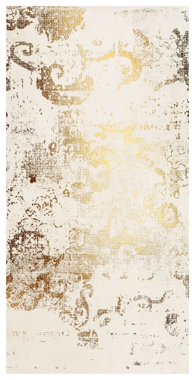 Terraform 1 dekor 29,8x59,8 z nieregularnym wzorem lappato w jasnych i złotobrązowych tonach