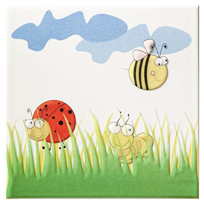 tubądzin pastel robaczki 1 dekor 20x20 - zdjęcie główne