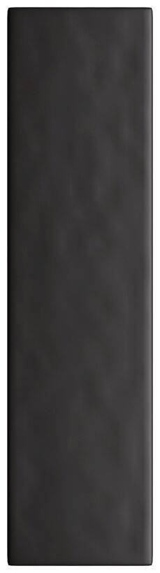 Czarna matowa płytka ścienna Masovia Nero matt STR w formacie cegiełki z delikatnie chropowatą strukturą