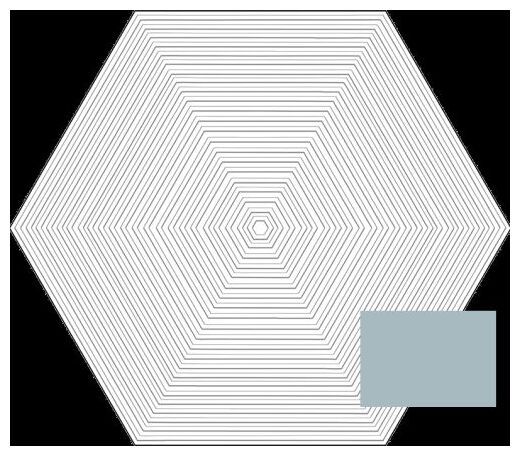 tubądzin cielo e terra blu geometry 1 mat dekor 19.2x22.1x0.6 - zdjęcie główne
