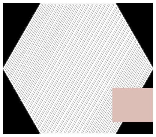 tubądzin cielo e terra polvere geometry 3 mat dekor 19.2x22.1x0.6 - zdjęcie główne