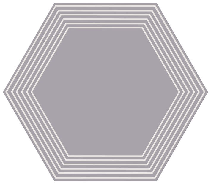 Matowa płytka Cielo E Terra Violette Geometry 2 w kształcie sześciokąta z subtelnym wzorem