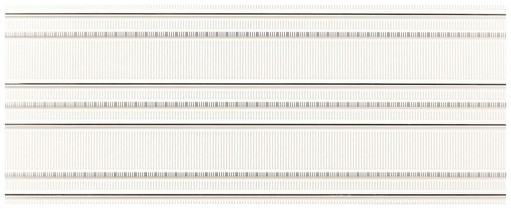 Biała płytka Abisso White 1 dekor z delikatnymi ryflowaniami i błyszczącym wykończeniem