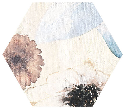 tubądzin mild garden hex dekor 19.2x22.1 - zdjęcie główne