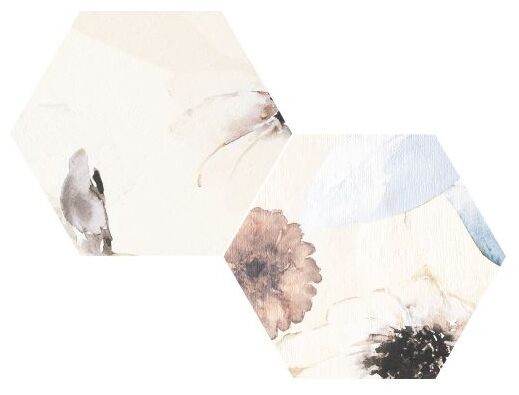 tubądzin mild garden hex dekor 19.2x22.1 - zdjęcie nr: 2