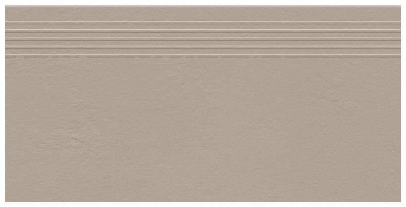 Tubądzin Industrio Beige stopnica mat rektyfikowana 29.8x59.8 - stopnica gresowa beżowa na schody