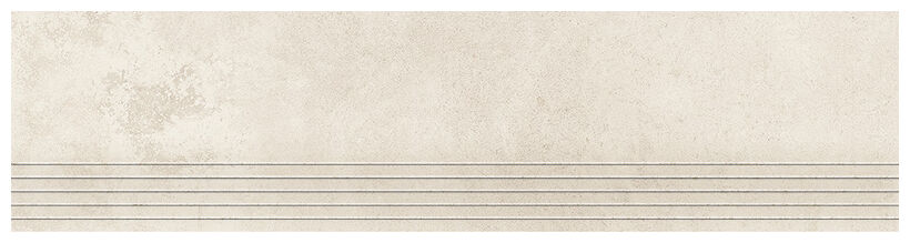 Tubądzin Torano Beige mat stopnica podłogowa 29.8x119.8x0.8 - stopnica gresowa imitująca beton