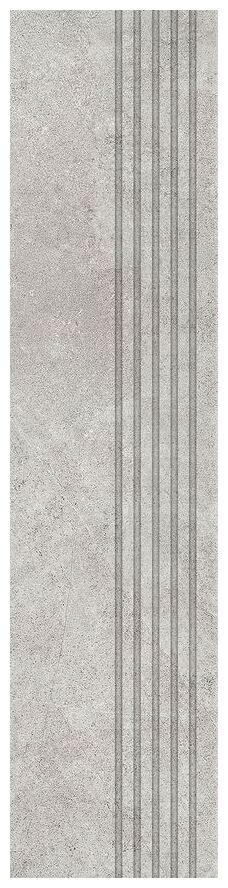 Stopnica Aulla Graphite STR o matowej betonopodobnej powierzchni z grafitowymi rowkami