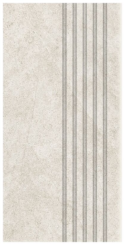 tubądzin aulla grey stopnica rektyfikowana 29.6x59.8x0.8 - zdjęcie główne