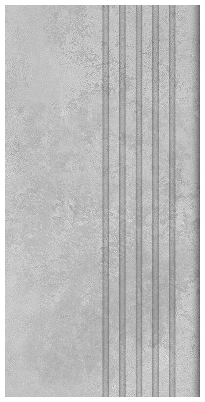 Tubądzin Torano Grey mat stopnica rektyfikowana 29.8x59.8x0.8 - stopnica gresowa matowa imitująca beton