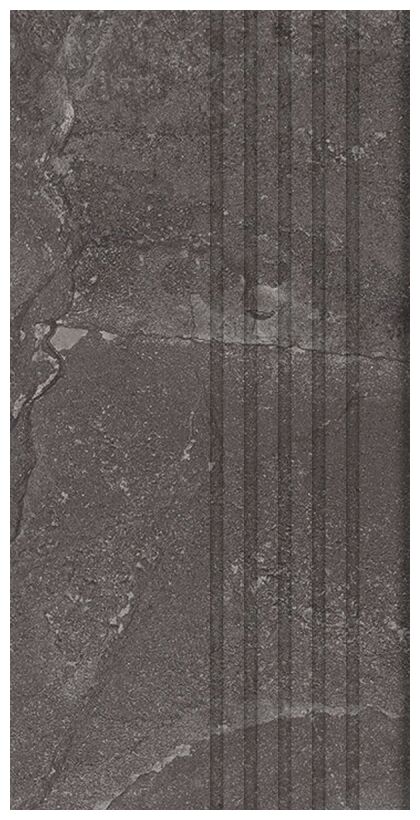 tubądzin grand cave graphite stopnica rektyfikowana 29.6x59.8 - zdjęcie główne