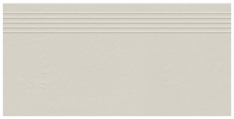 tubądzin industrio light grey stopnica mat rektyfikowana 29.6x59.8x0.8 - zdjęcie główne