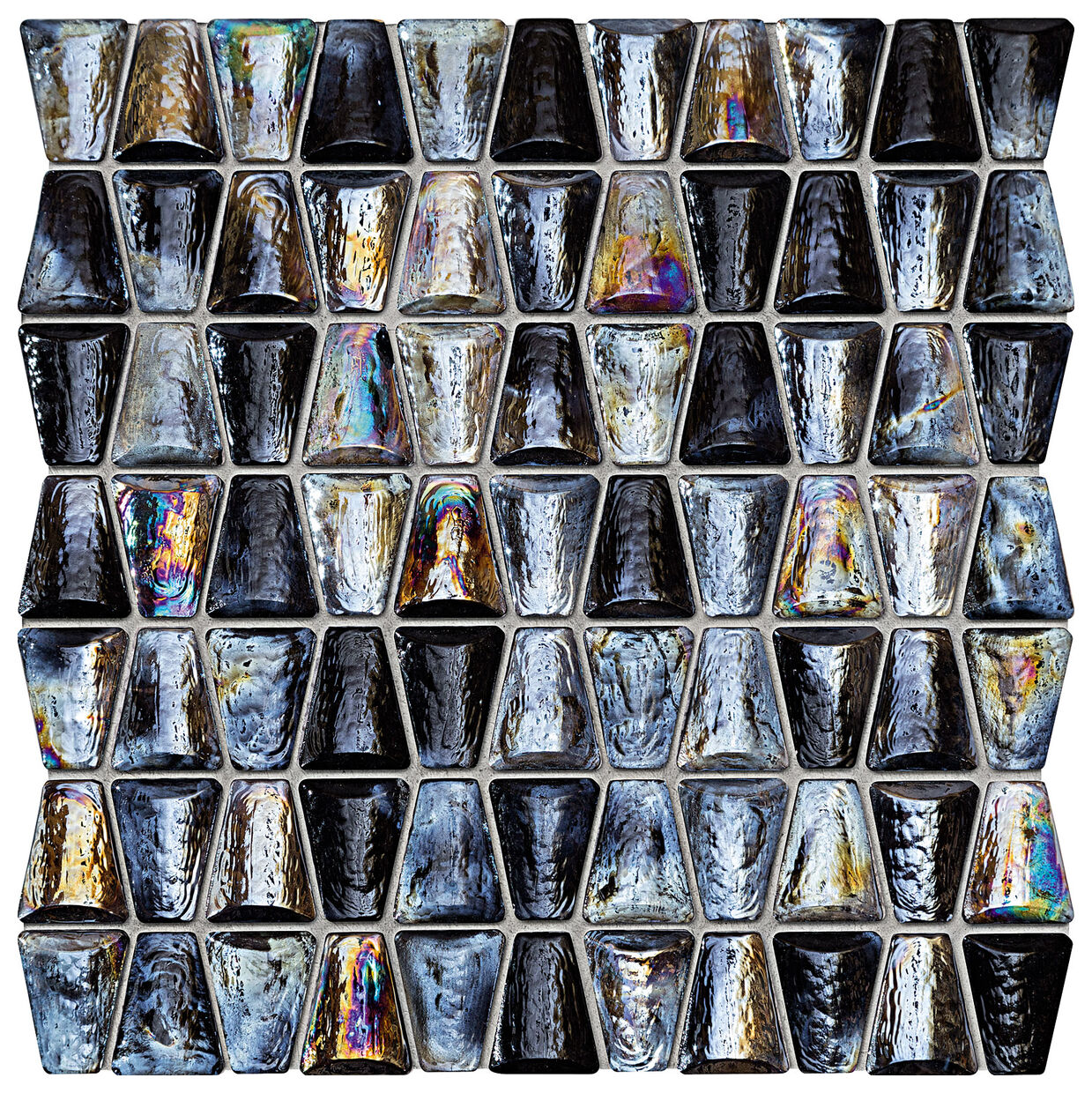 tubądzin drops glass grey mozaika 30.4x30.6 - zdjęcie główne