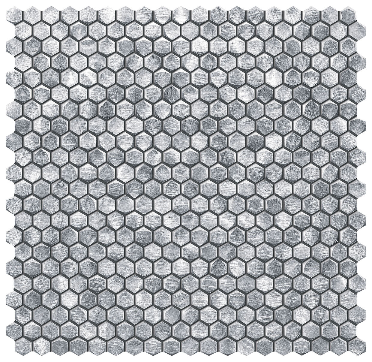 tubądzin drops metal silver hex mozaika 30x30.2 - zdjęcie główne