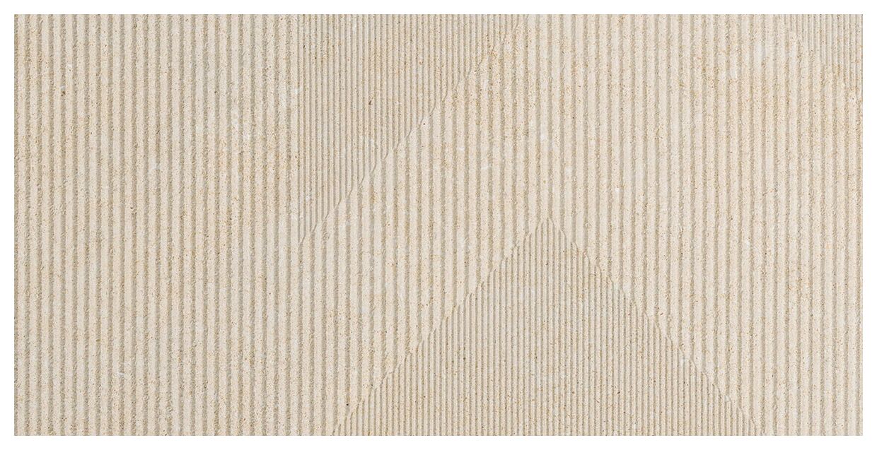 Tubądzin Modular Glitch Ivory 1 STR gres rektyfikowany 59.8x119.8 - wielkoformatowy gres do salonu