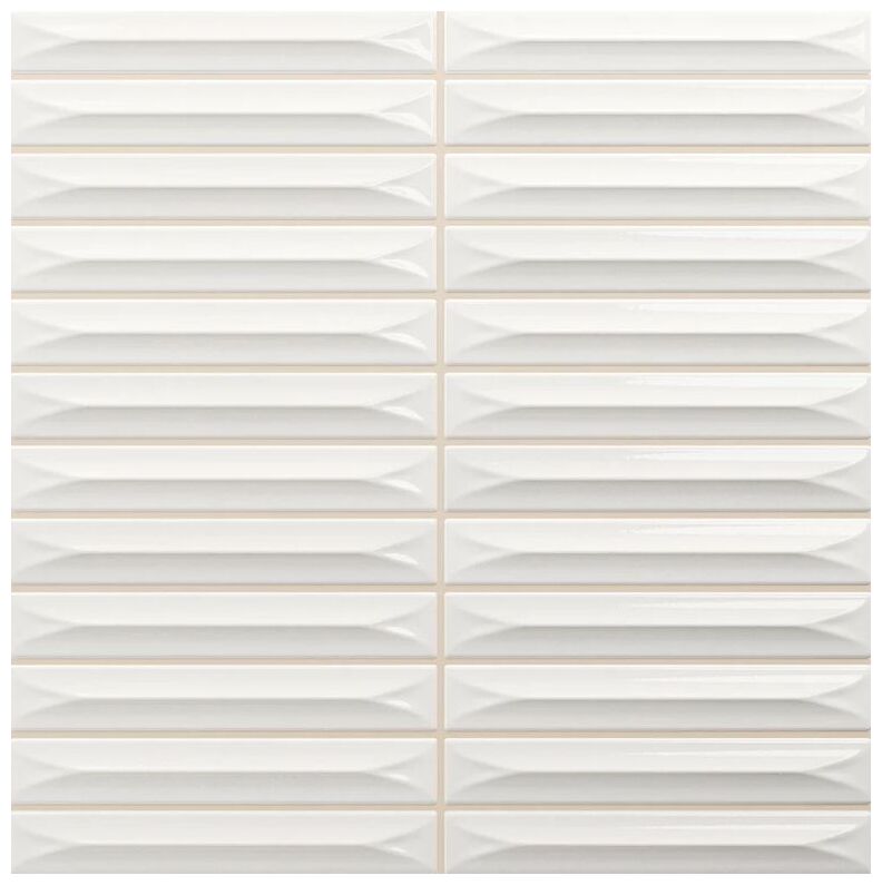 Vilar Albaro Nairobi Arrow OFF White Precorte płytka ścienna 20x20 - biała glazura z efektem 3d - zdjęcie nr: 2