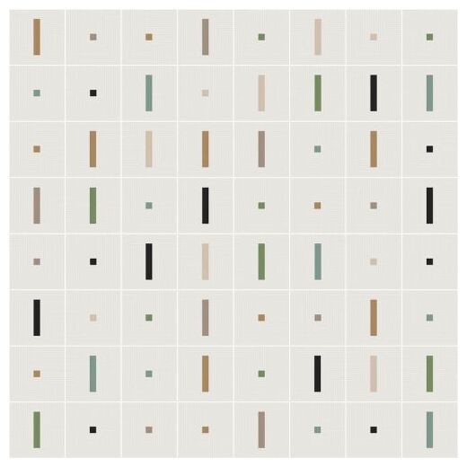 Beżowa płytka ścienna Ronna Multicolor 13x13 z geometrycznym wzorem i matowa powierzchnia - zdjęcie nr: 2