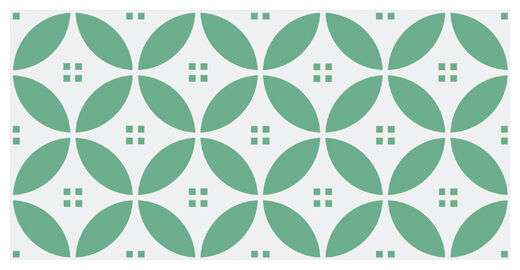 Błyszcząca płytka ścienna Remes Oliva 10x20 w zielone geometryczne wzory na jasnym tle