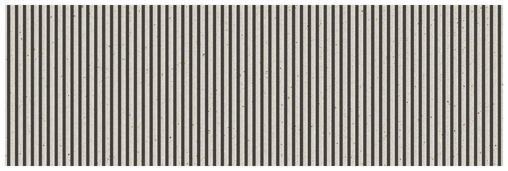 Czarna płytka ścienna Genti-R Grafito 32x99 z matową ryflowaną strukturą i lastryko