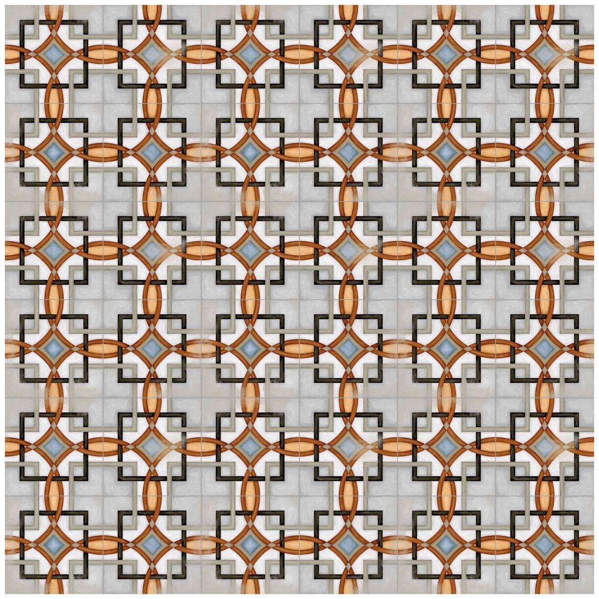 Płytka Fornos Multicolor gres 20x20 z geometrycznym wzorem w stylu vintage i matowym wykończeniem - zdjęcie nr: 2