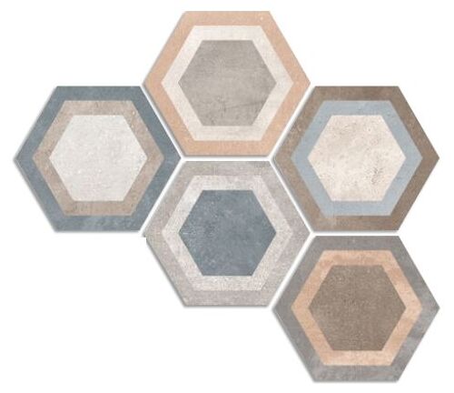 vives bushmills multicolor hexagono gres 23.3x26.8 - zdjęcie nr: 2