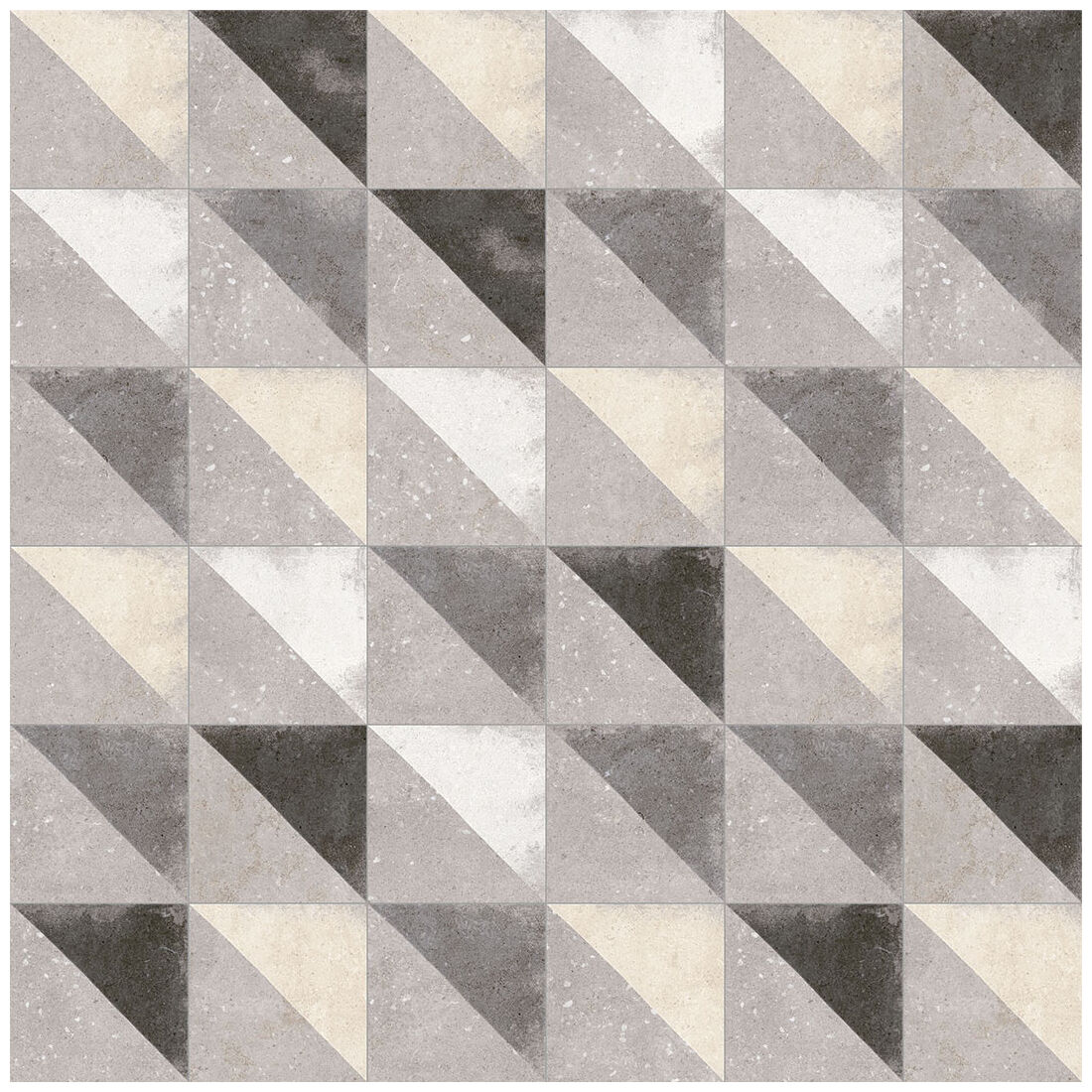 Gres Tirol Gris 20x20 z matowym wzorem patchworkowym w jasnych i ciemnych odcieniach - zdjęcie nr: 2