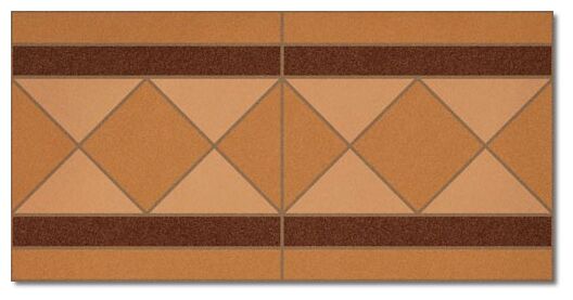 Listwa Basildon Cenefa Natural o geometrycznym wzorze i matowej powierzchni w stylu vintage