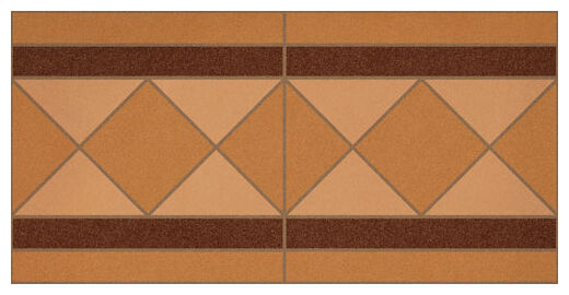 Listwa Basildon Cenefa Natural o geometrycznym wzorze i matowej powierzchni w stylu vintage - zdjęcie nr: 2