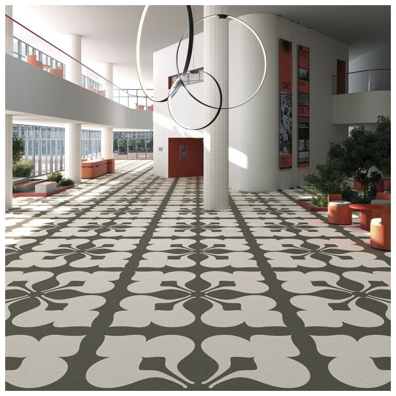 Mała matowa płytka ścienna Zepto Blanco w jasnym odcieniu bieli o wymiarach 13x13 cm - zdjęcie nr: 2