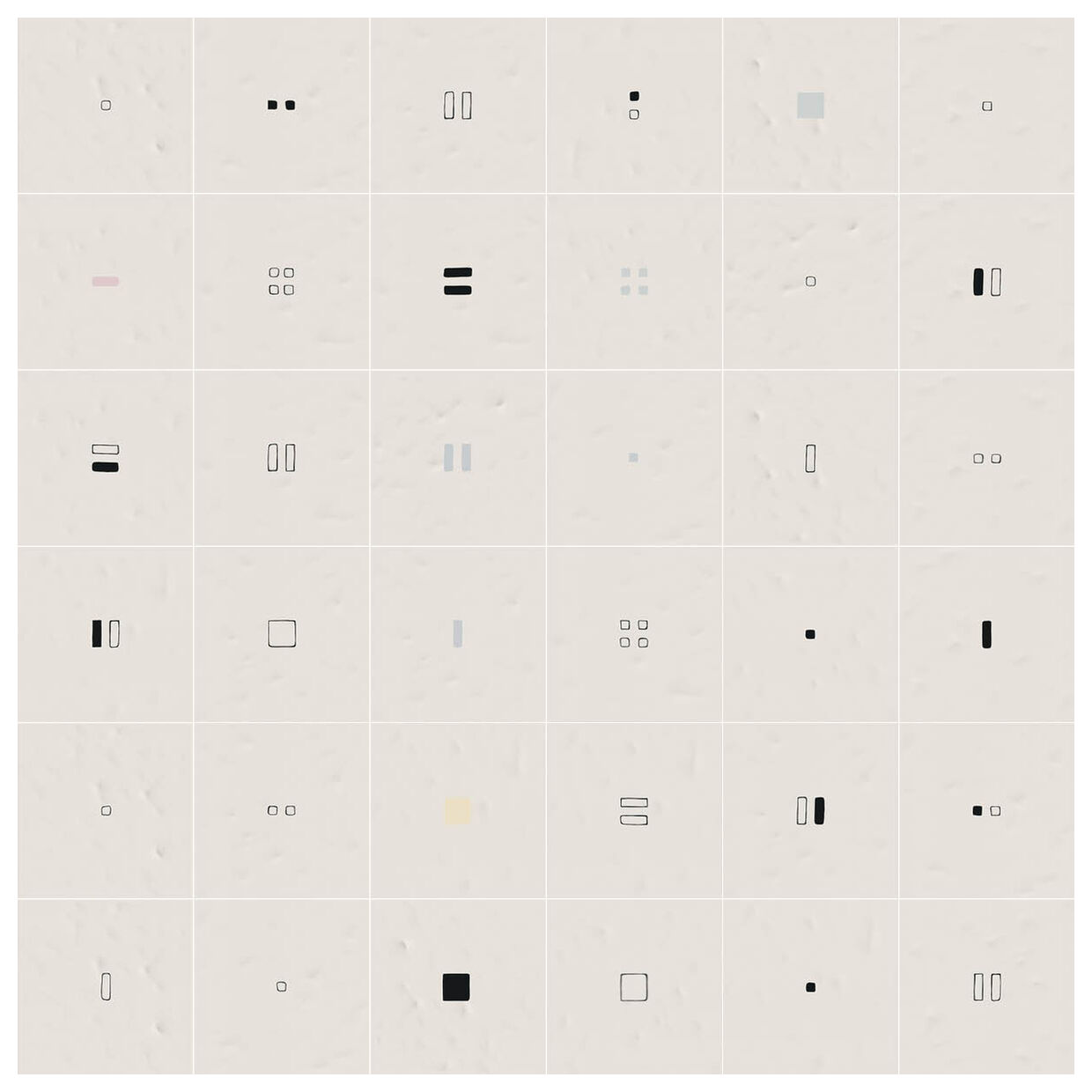 Mała płytka dekoracyjna Saul-M 20x20 w jasnym odcieniu z matową teksturą i neutralnym wzorem - zdjęcie nr: 3